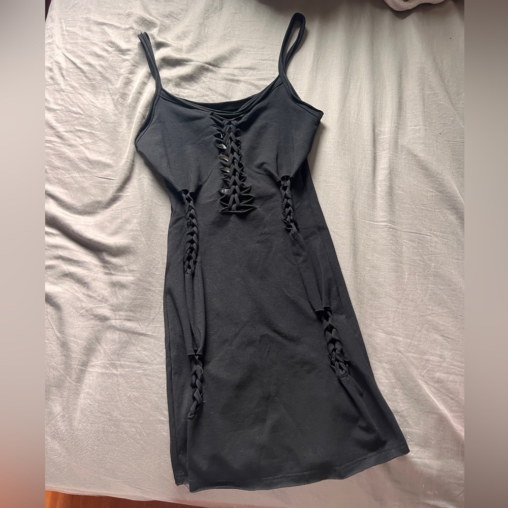 Urban Outfitters Black Cut Out Mini Dress